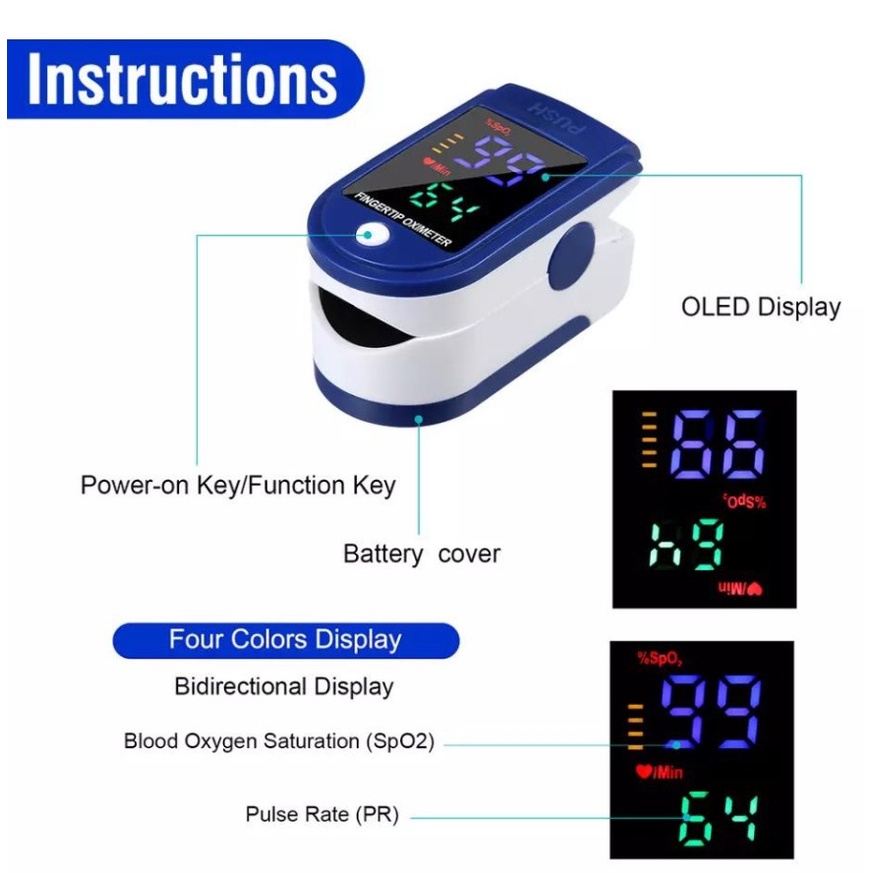 FINGERTIP PULSE OXIMETER / OXYMETER ALAT PANTAU OKSIGEN TUBUH