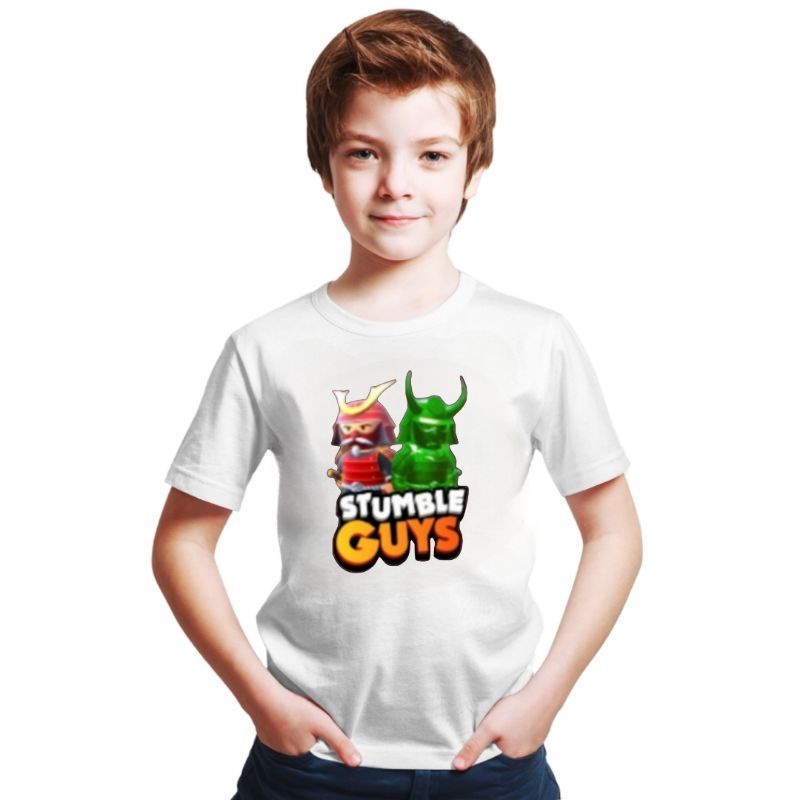 Baju Kaos Atasan Stumble Guys(2)untuk Anak-Remaja Cowok/Cewek