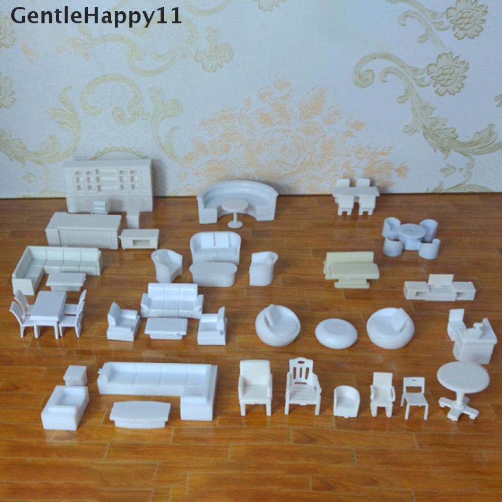 Gentlehappy Desain layout Arsitek model Mebel sofa model set Mainan Skala1Per75