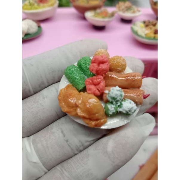 magnet kulkas makanan tradisional Indonesia / tempelan kulkas makanan tradisional