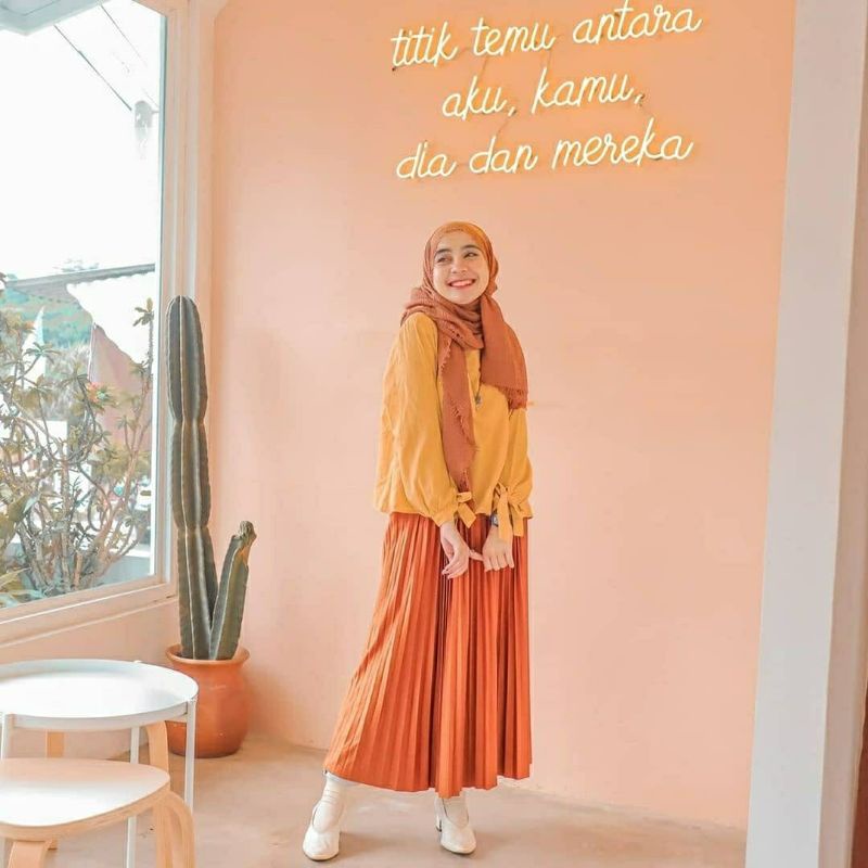 Reisa Plisket Skirt, ROK PLISKET WANITA SUPER CANTIK BAHAN PLISKET PREMIUM LP 70-104 TERMURAH OOTD MODIS TERLARIS