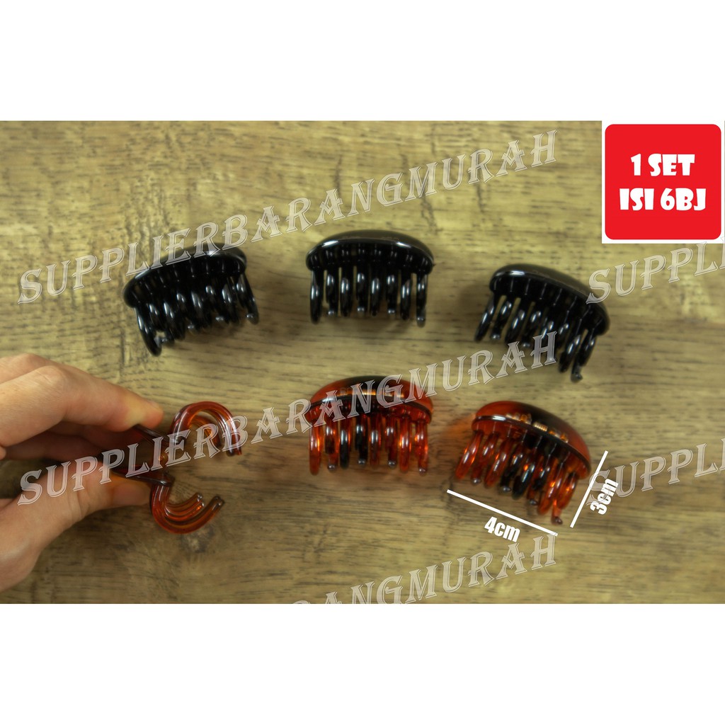 Jepit Rambut Gigi Rangkap 4cm FS1181