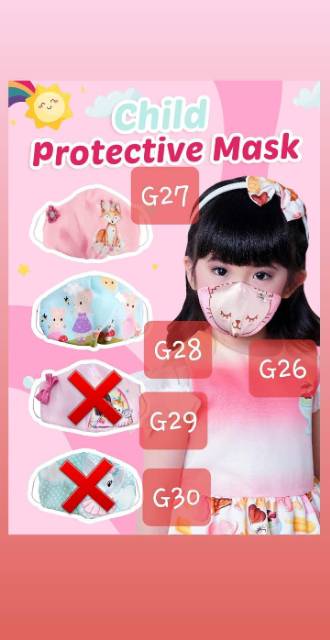 Masker Kain CUTE for KIDS ( GIRLS Series )