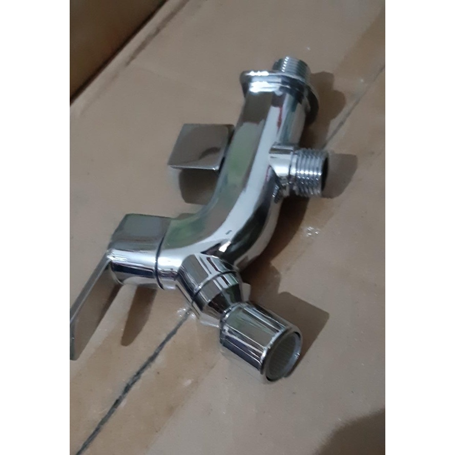 KRAN CABANG STAINLESS KEPALA BISA DI STEL DAN DI PUTAR AF907 / Keran Air Cabang Double Kran Shower Mandi Bak/ KERAN KRAN AIR KAMAR MANDI MUSHOLLA MASJID/Kran Cabang Keran Air Tembok / KRAN CABANG ENGKOL KERAN SHOWER CABANG 2 KRAN TEMBOK KAMAR MANDI 2  WAY