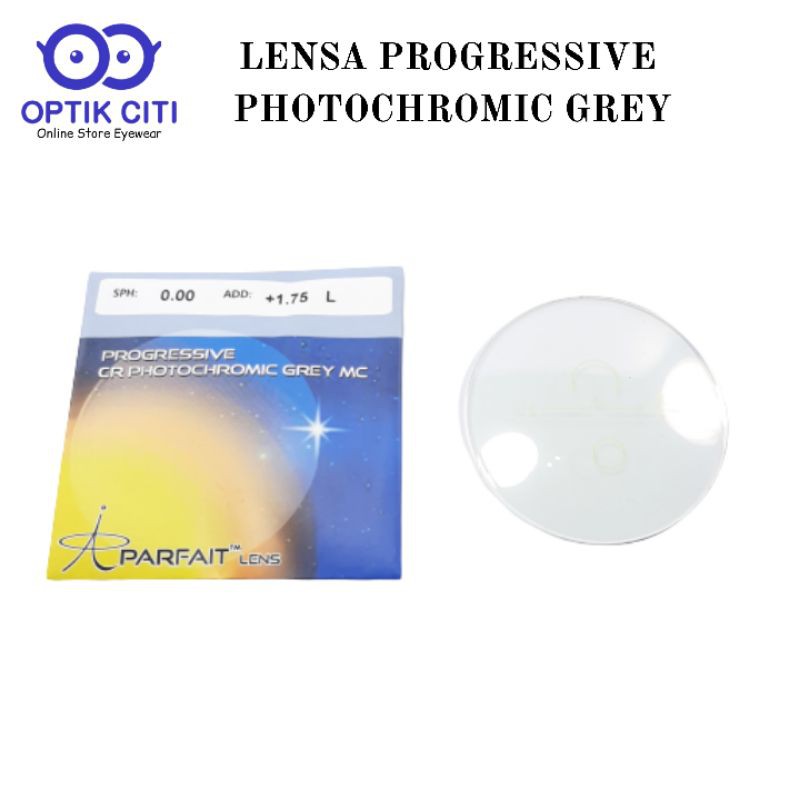 LENSA PROGRESIF PHOTOCHROMIC GREY 1.56 | LENSA BERUBAH WARNA | LENSA HITAM