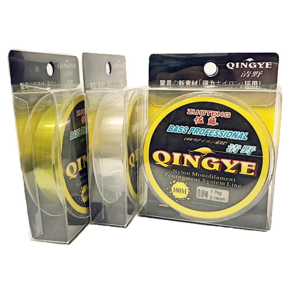 Senar Pancing Monofilament Qingye Kecil Tapi Kuat Warna Bening Kehijauan 100 meter
