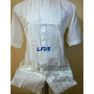 PALING LAKU Baju Koko Al Luthfi Putih Bordir Exclusive PALING LAKU Baju Koko Al Luthfi Putih Bordir Exclusive