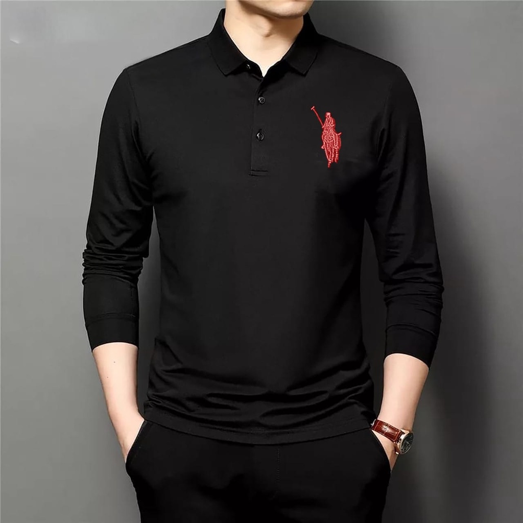 (BISA COD) pakaian pria keren size L,XL kaos pria lengan lengan panjang baju pria distro fashion pria terbaru baju falko - panteloni