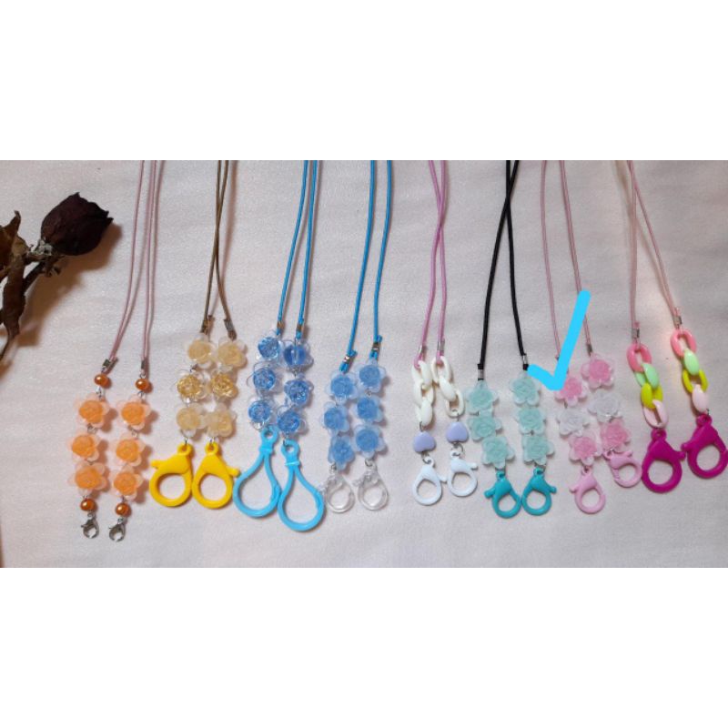 Kalung Tali masker FREE 2 LIONTIN HURUF Strap mask rantai korea / /konektor masker hijab stopper