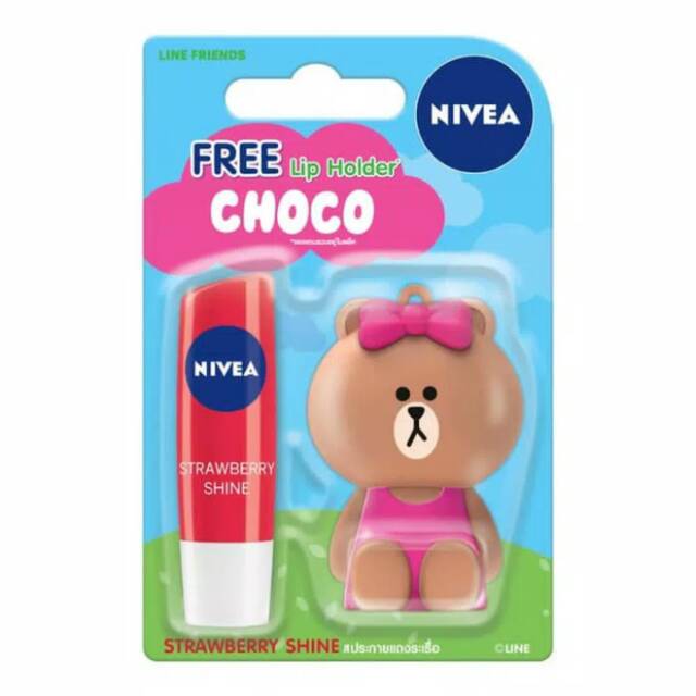 Nivea Lip Balm Care X Line Friends Free Lip Holder Choco