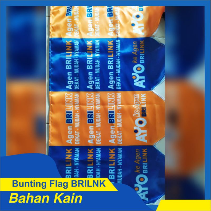 ACCECORIS BUNTING FLAG KAIN AGEN BANK BRI LINK / MANDIRI / BNI 46 / PROVIDER KARTU / ULANG TAHUN