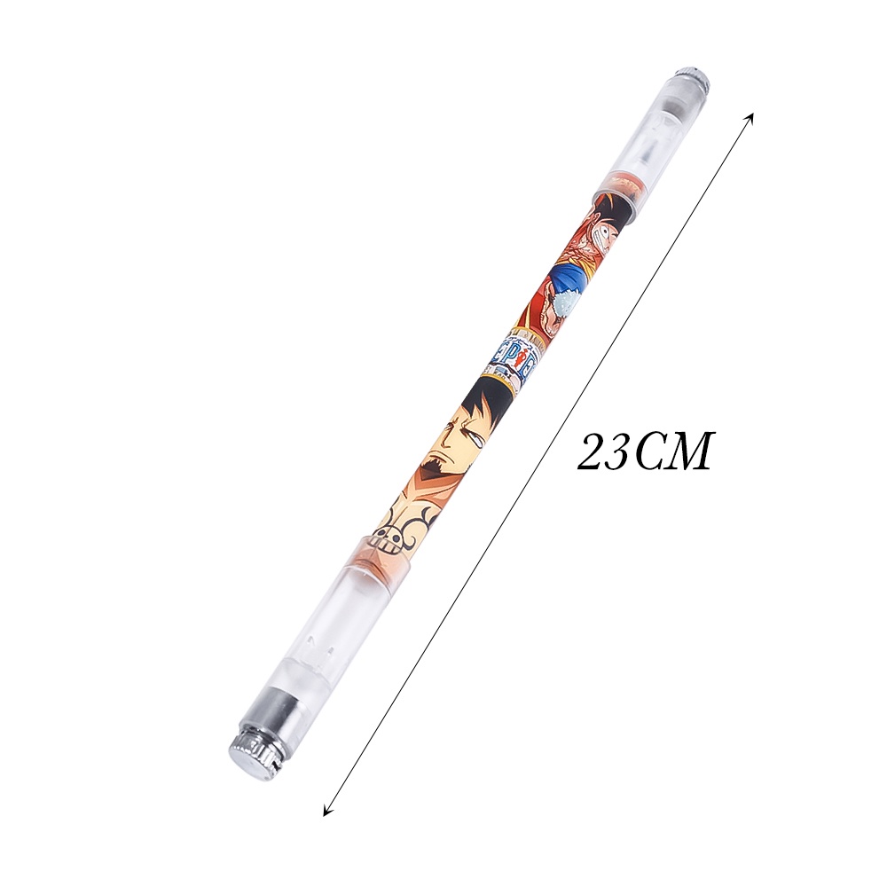 (Random Color) Pulpen Gambar Anime ONE PIECE Dengan Lampu Untuk Anak-Anak