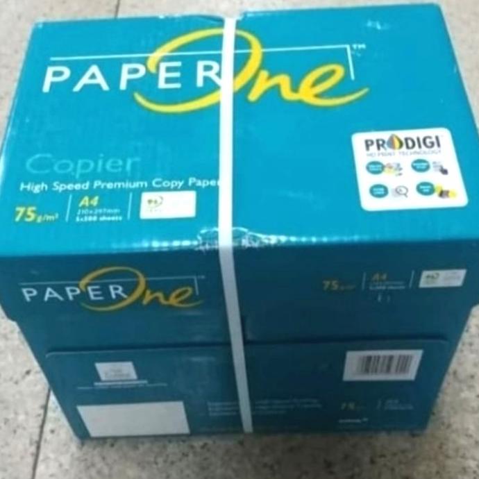 

Kertas HVS A4 75 gram Paper One 1 box isi 5 rim