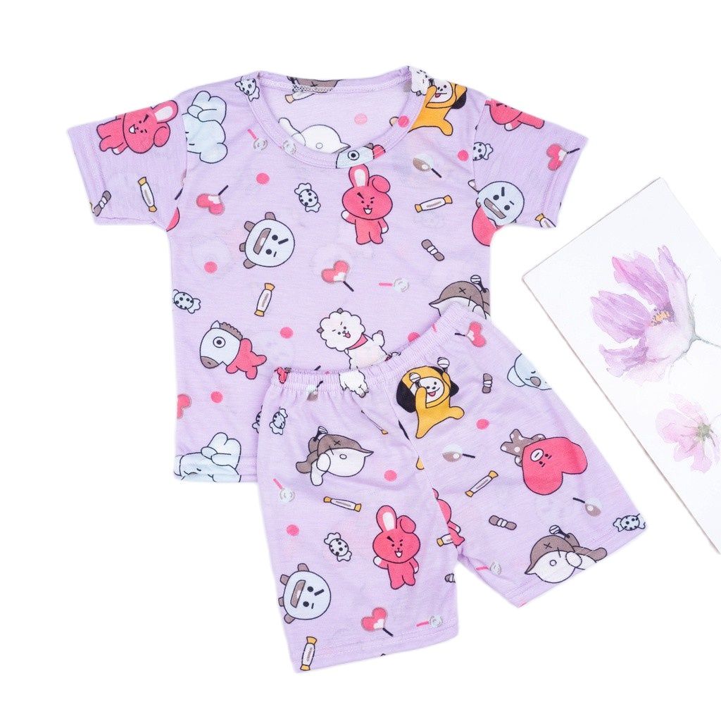 ZASKIYA - Set Anak / Setelan Baju Celana Pendek &amp; Panjang / Kaos Anak Motif Karakter