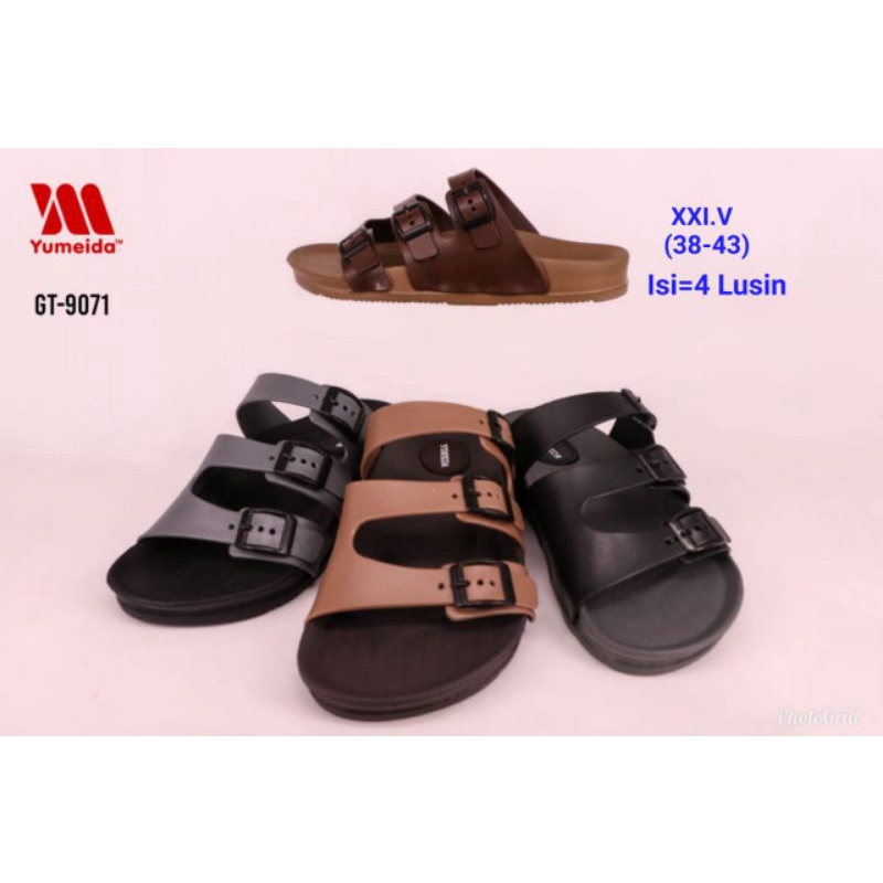 Sandal Selop Casual Yumeida Ban 3 Pria Murah Bahan Karet