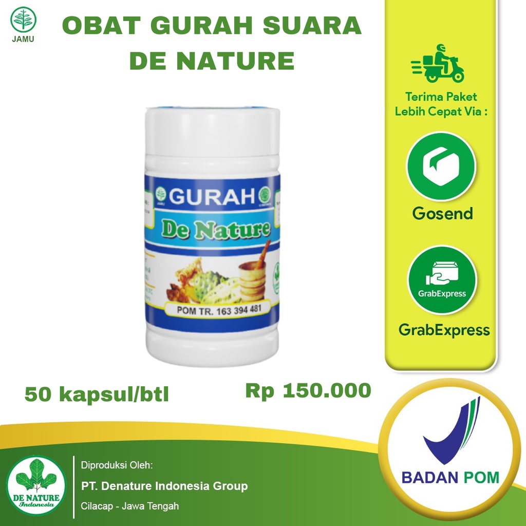 Obat Gurah Pita Suara Herbal Agar Suara Merdu Nafas Panjang Herbal De Nature