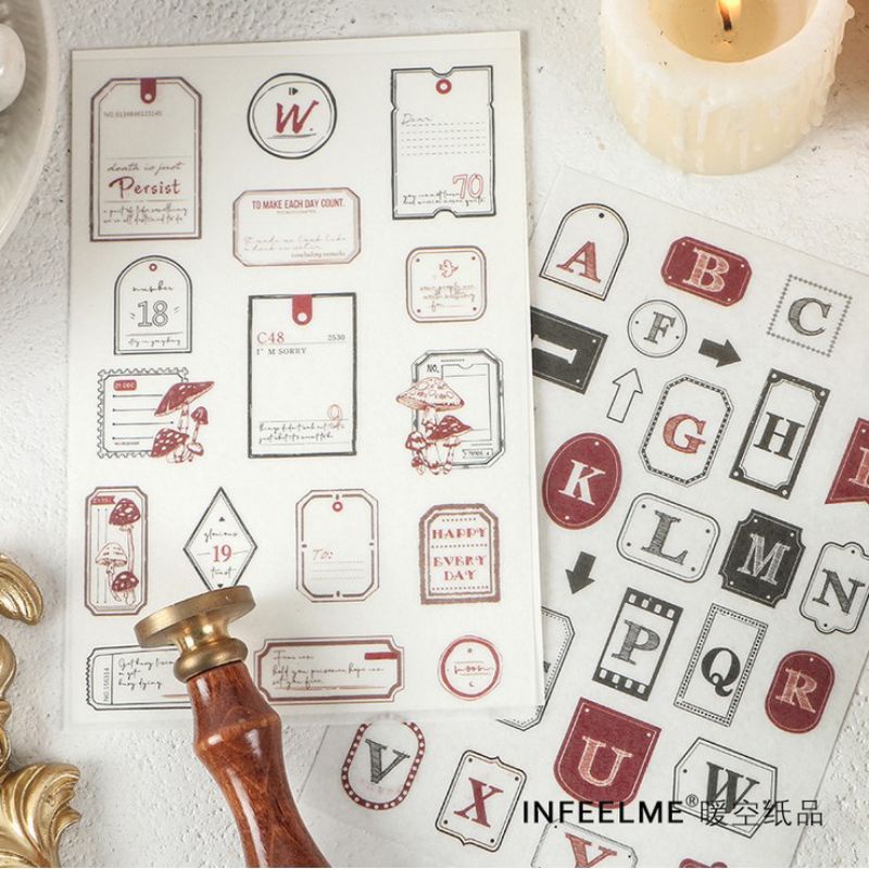 

AYURI - 2 sheets/lot Pet stamps stiker & numbers DIY dekorasi jurnal scrapbook diary album planner