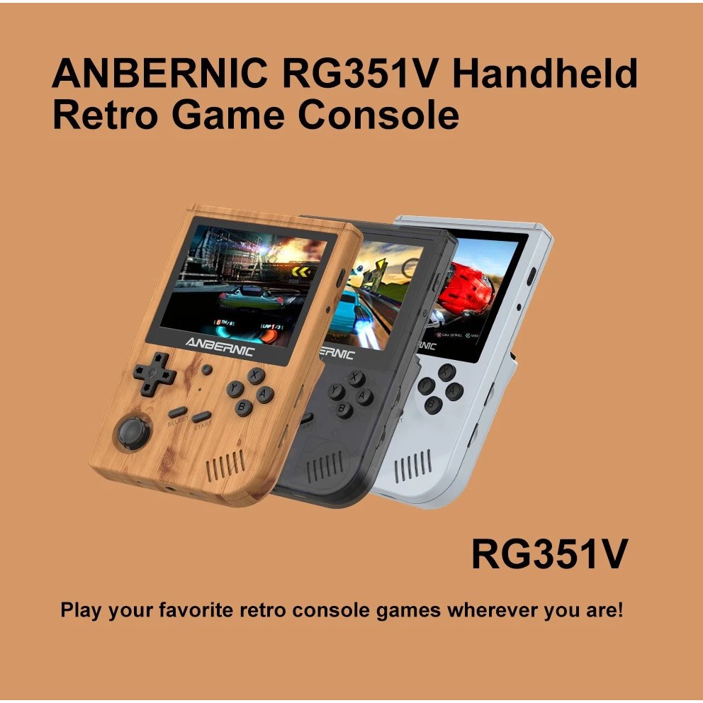 ANBERNIC RG351V - Emulator Retro Game Console 64GB 3.5-inch IPS Screen - Game Retro Desain GameBoy