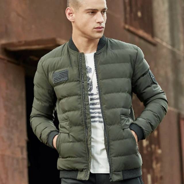 Jaket pria kasual /jaket bomber polos /jaket bomber militari style /jaket musim dingin/ jaket winter