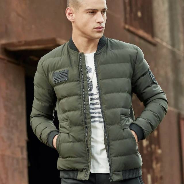 Jaket pria kasual /jaket bomber polos /jaket bomber militari style /jaket musim dingin/ jaket winter