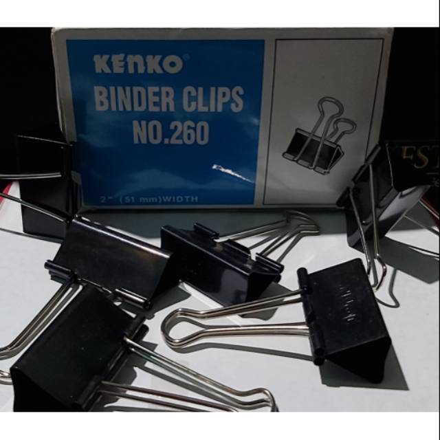

KENKO BINDER CLIPS NO. 260 SATUAN/ECER MURAH