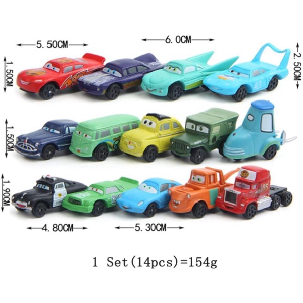 

Unik Limited Mini Cake Racers Car Playset Cars Topper 14 Miniature Pcs Figurines