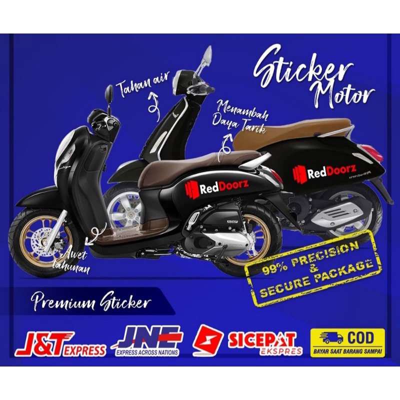 STICKER CUSTOM RED DORZ STICKER MOTOR MURAH STICKER ORACAL STICKER CUSTOM RED DORZ STICKER SCOOPY