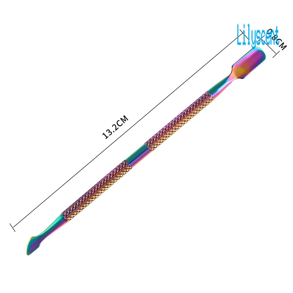 Pusher Kutikula Kepala Ganda Bahan Stainless Steel Anti Karat Untuk Rumah