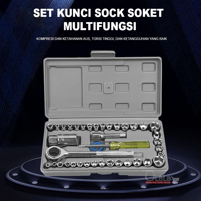 KUNCI SOCK SOKET USA SET 40 IN 1 KUNCI SOK PAS - KUNCI PAS - JL-1040