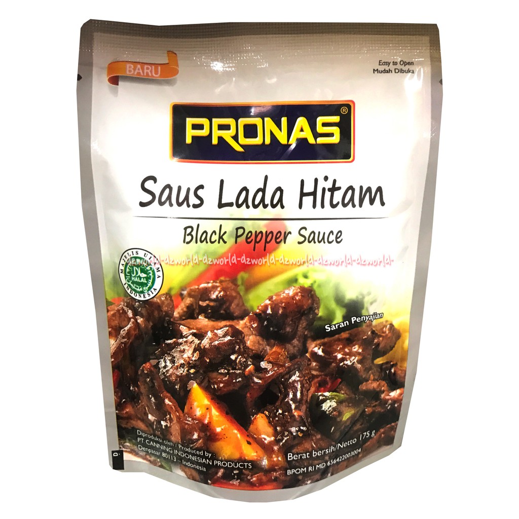 Pronas Saus Lada Hitam Black Pepper Sauce Bumbu Blackpepper 175gr