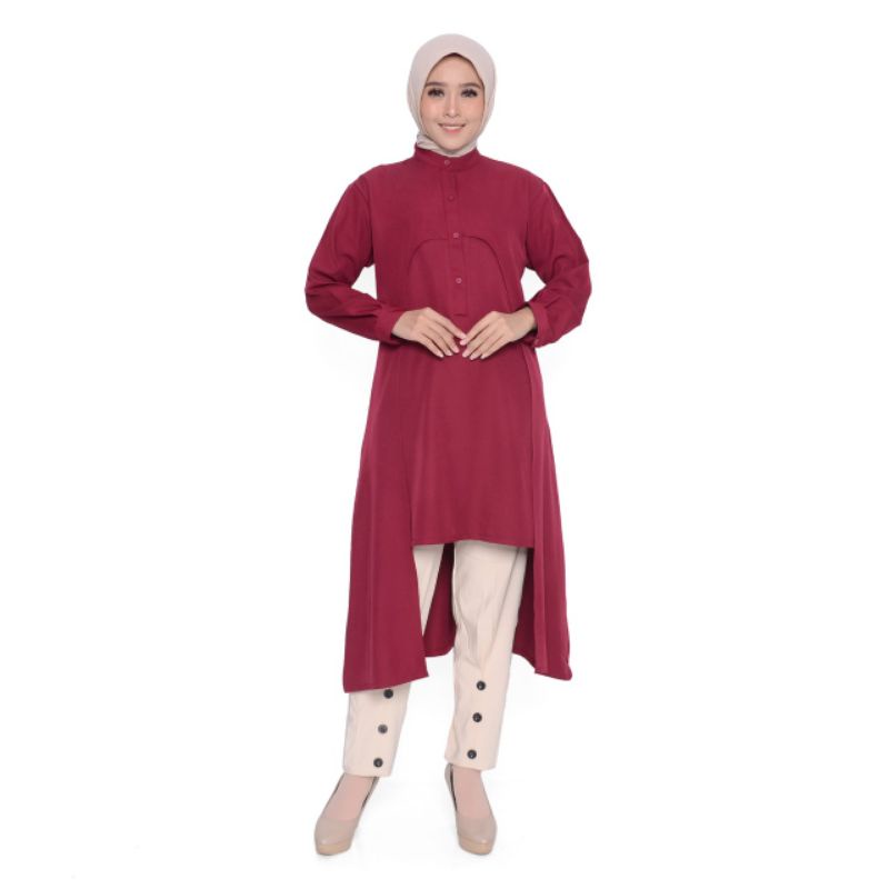 TUNIK/ATASAN WANITA BAJU LONG TUNIK KEKINIAN BUSUI MUSLIM