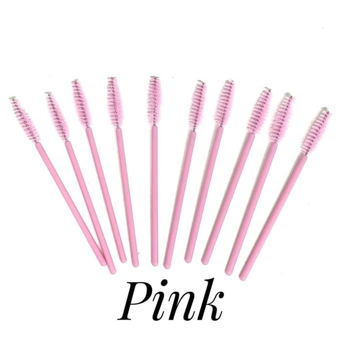 10 Sikat Bulu Mata Disposable Mascara Brush Eyelash Applicator Brush