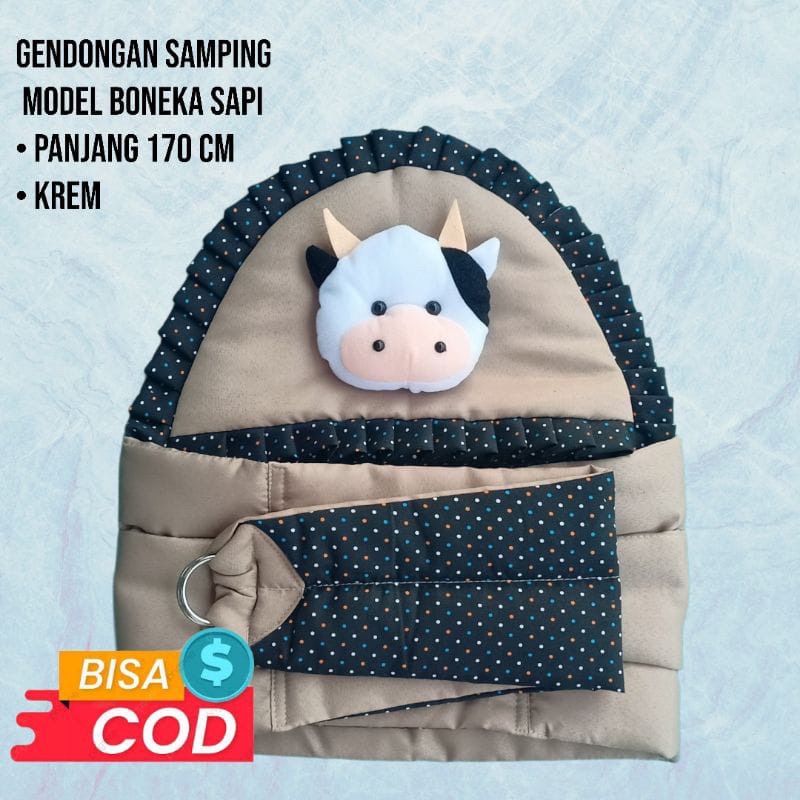 gendongan samping renda bayi topi asli