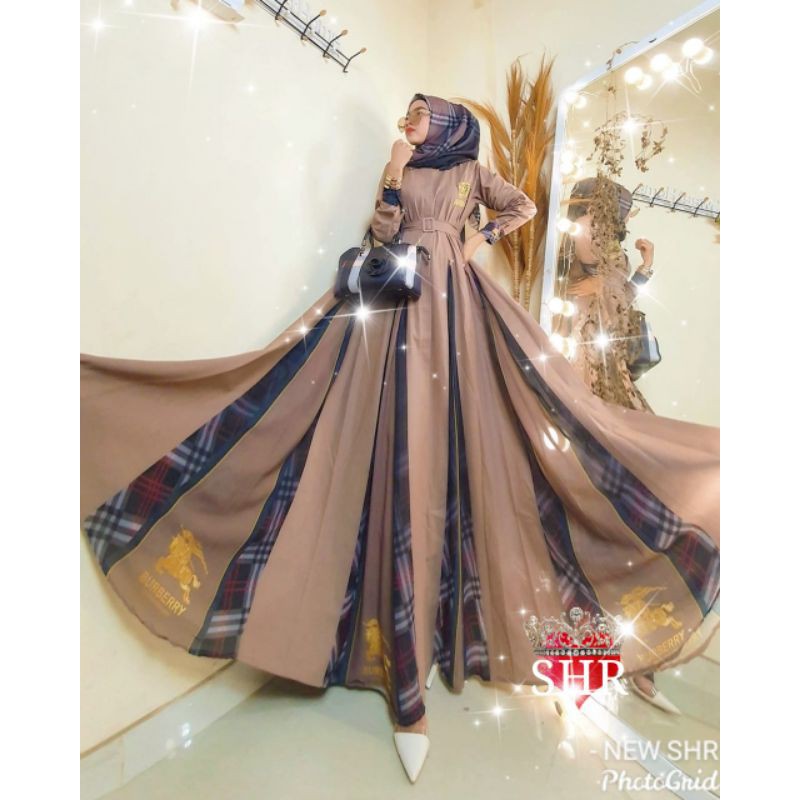 gamis burberry ory SHR 100%