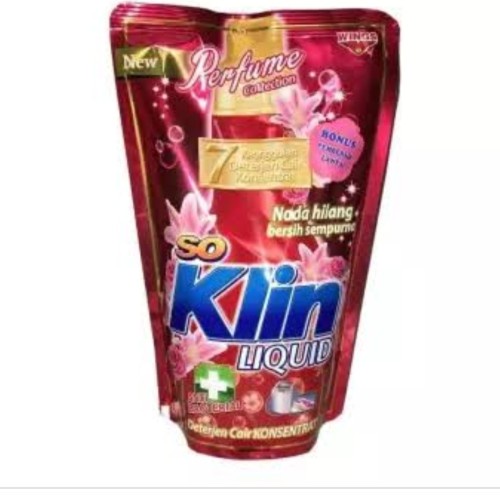 so klin liquid cair - merah 750ml deterjen cair