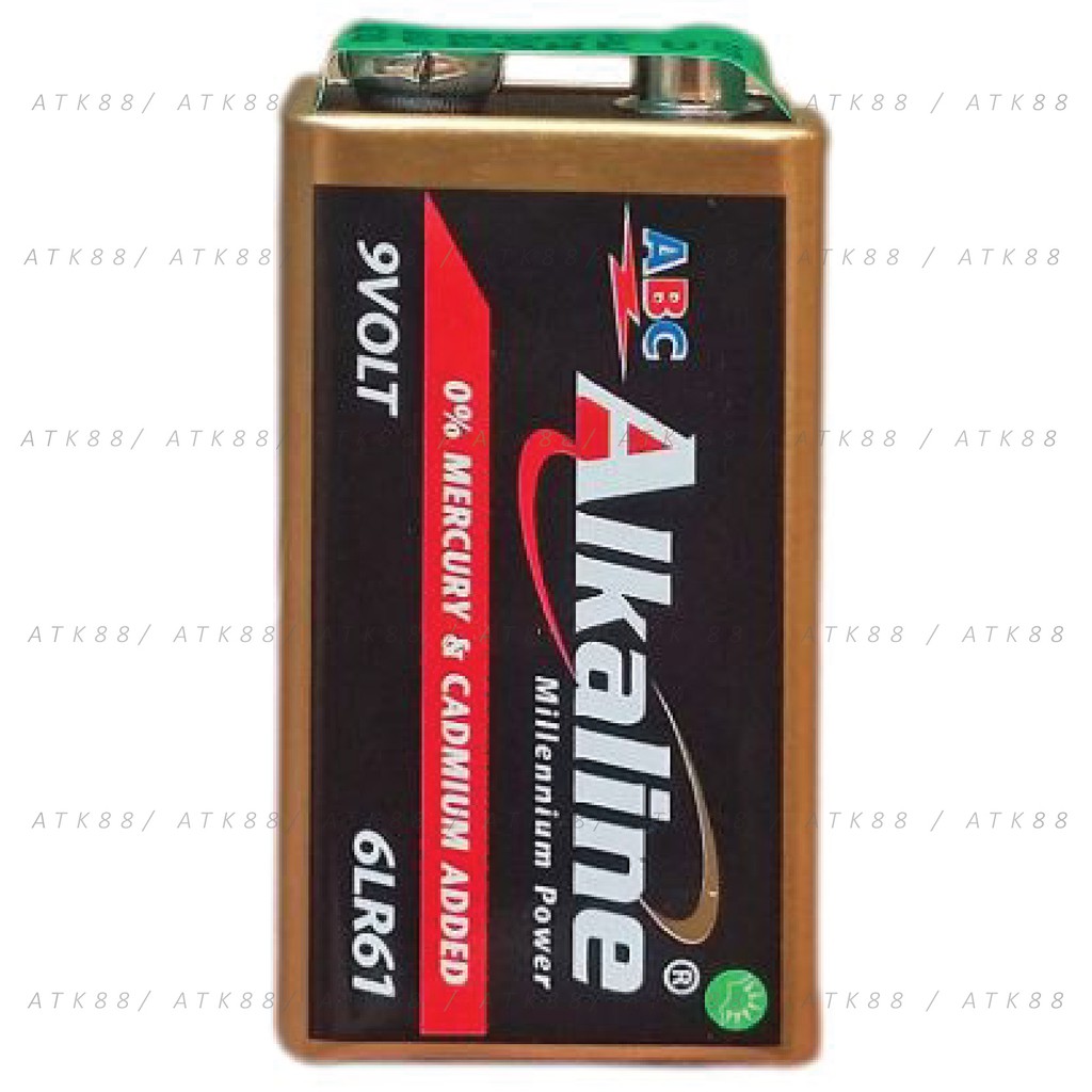 ABC Alkaline Batre 9  Volt  6LR61 Baterai  9V Shopee 