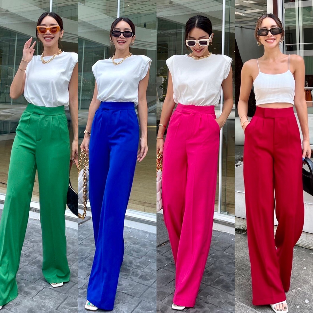 PROMTHONG Celana Kulot HW Import Wanita Cullote Highwaist Premium Pants 11580