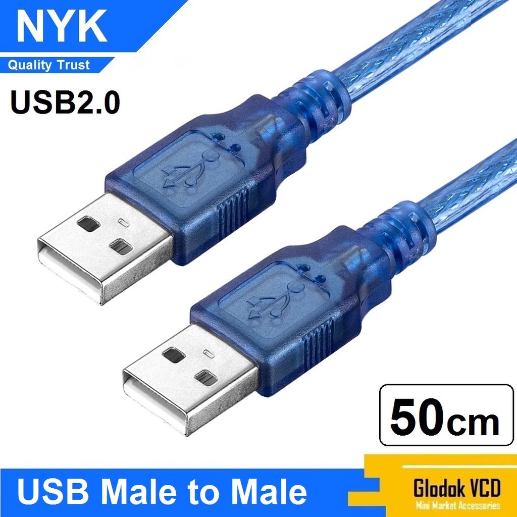 NYK Kabel USB 2.0 Male to Male 50cm