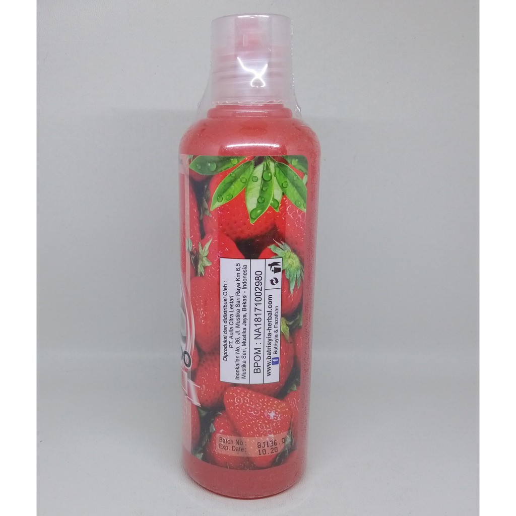 Batrisyia Shampoo Strawberry 250 ml, Shampo Perawatan Rambut Rontok