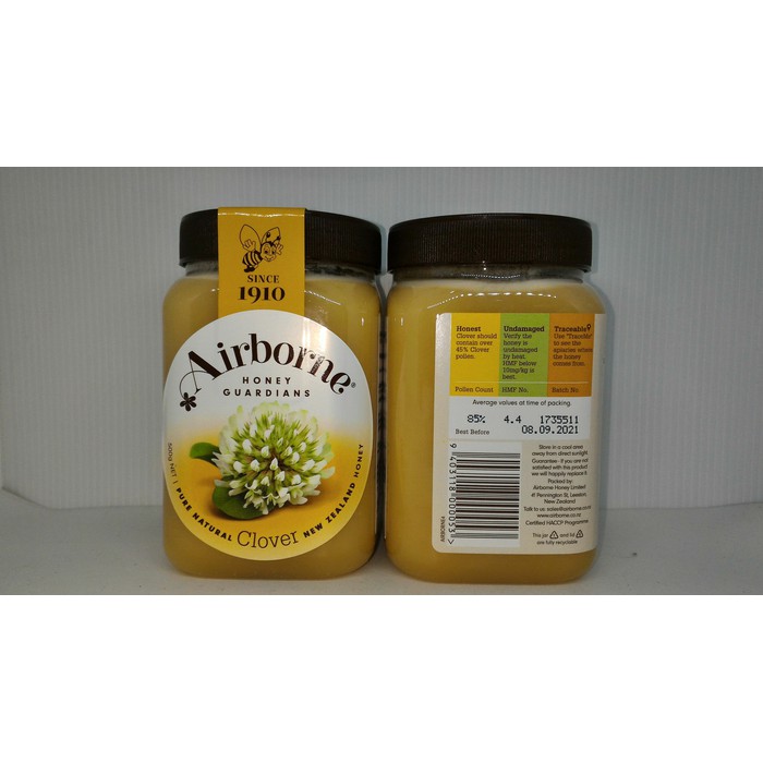 

Madu Airborne Clover Honey guardians 500gr pure natural new zealand - MMD1634