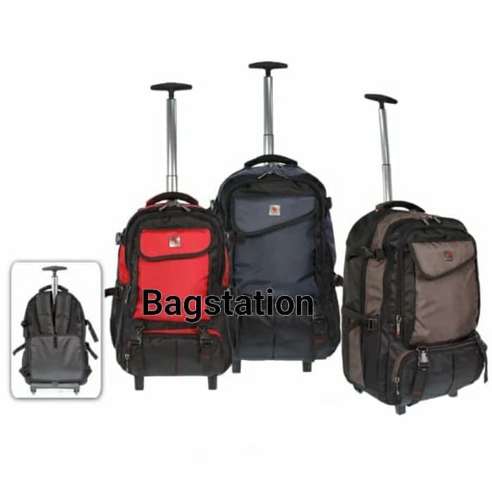 TAS RANSEL TROLY TROLLEY LAPTOP BACKPACK POLO CLASSIC TRAVEL ORIGINAL -