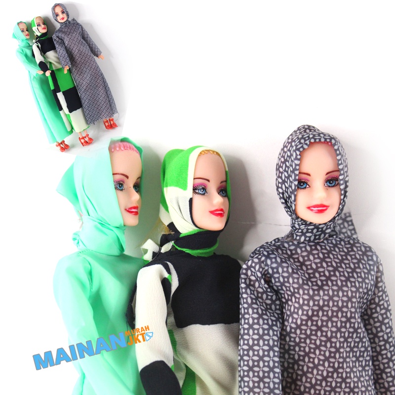 MAINANKEI MAINAN ANAK MURAH BONEKA ISLAMIC HIJAB MT7801 BONEKA MUSLIMAH CANTIK