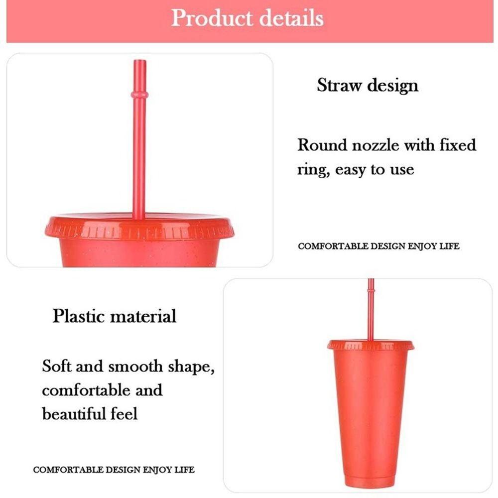 Quinton Straw Drinking Cup Wide Mouth Pilihan Multi Warna Peralatan Minum Reusable Yang Dipersonalisasi Dengan Sedotan, Botol Air Bubuk Flash Tutup