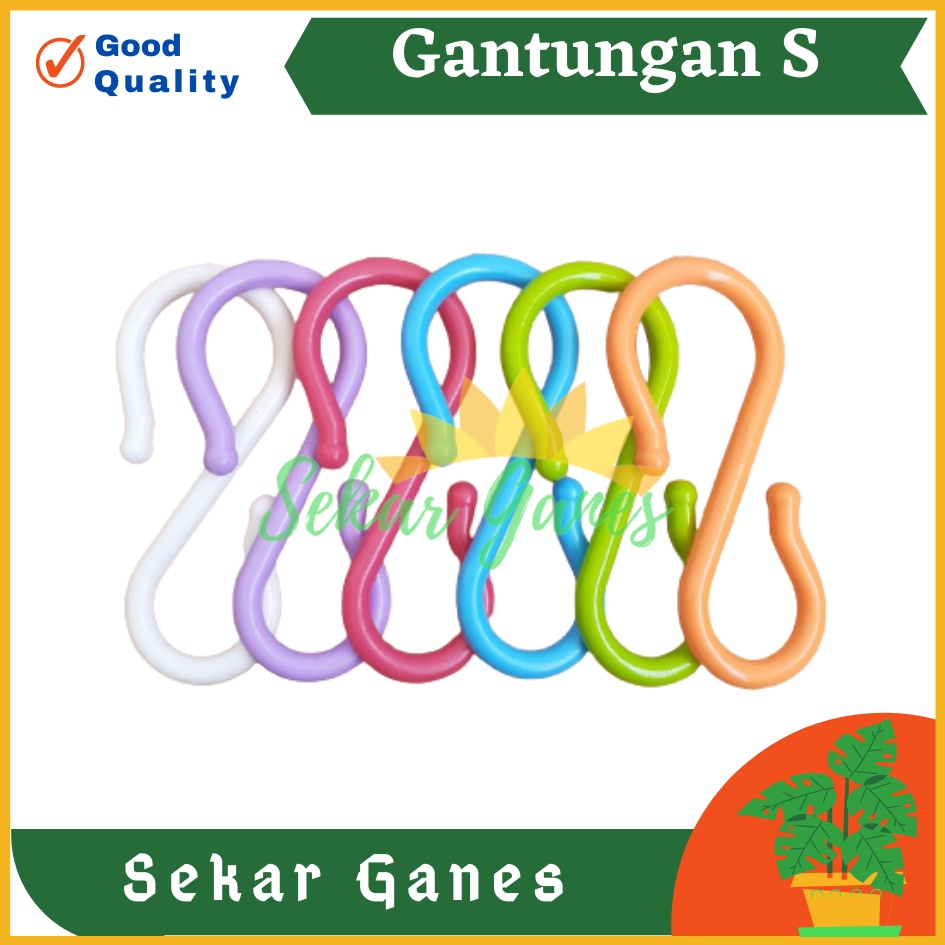 Hook S Gantungan Serbaguna Cantolan Pot Dinding Tembok Pot Gantung Pagar Bunga Tanaman Hias Kuat Bagus Hanger Pengait Sling - Bukan Gantungan Cantolan Besi Kawat