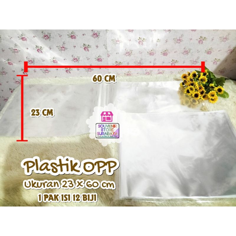 Plastik OPP polos ukuran 23 x 60 cm || Plastik OPP || Plastik Polos || Plastik Souvenir