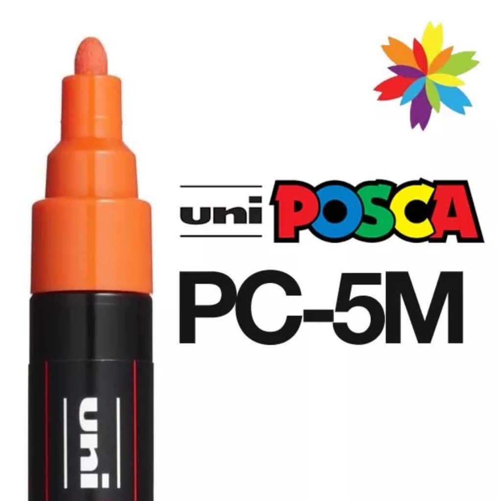 

Uni Posca PC 5M Marker Pen Medium Point Warna-Warni