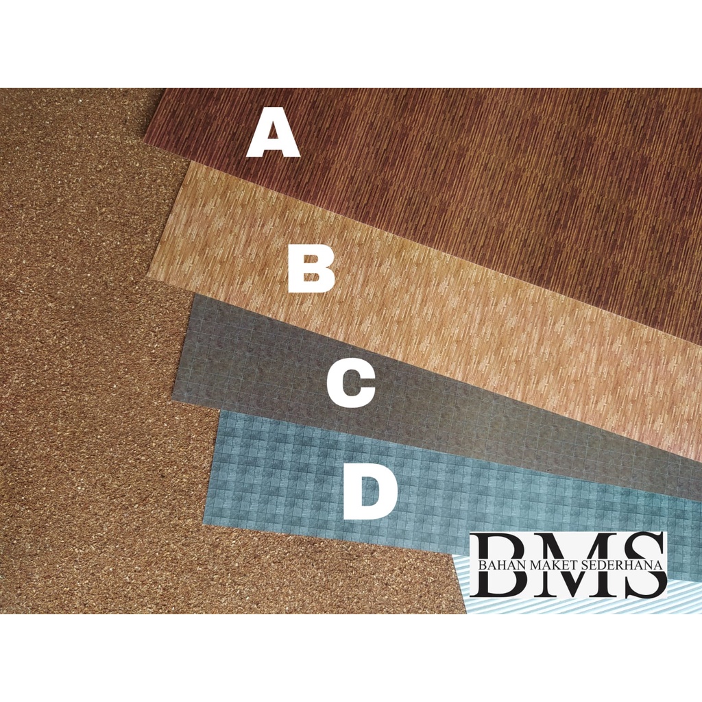 STIKER TEKSTUR MOTIF MATERIAL BANGUNAN MAKET MINIATUR