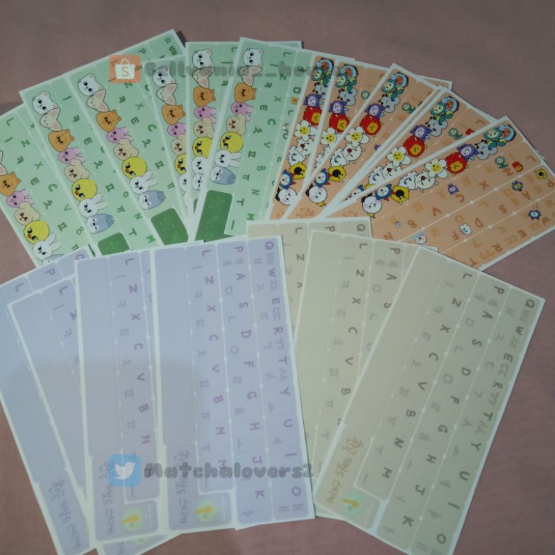 STICKER KEYBOARD HANGEUL/HANGUL STIKER KEYBOARD PASTEL CUTE SKZOO TRUZZ DENIMALZ BT21/FANKIT STRAY K