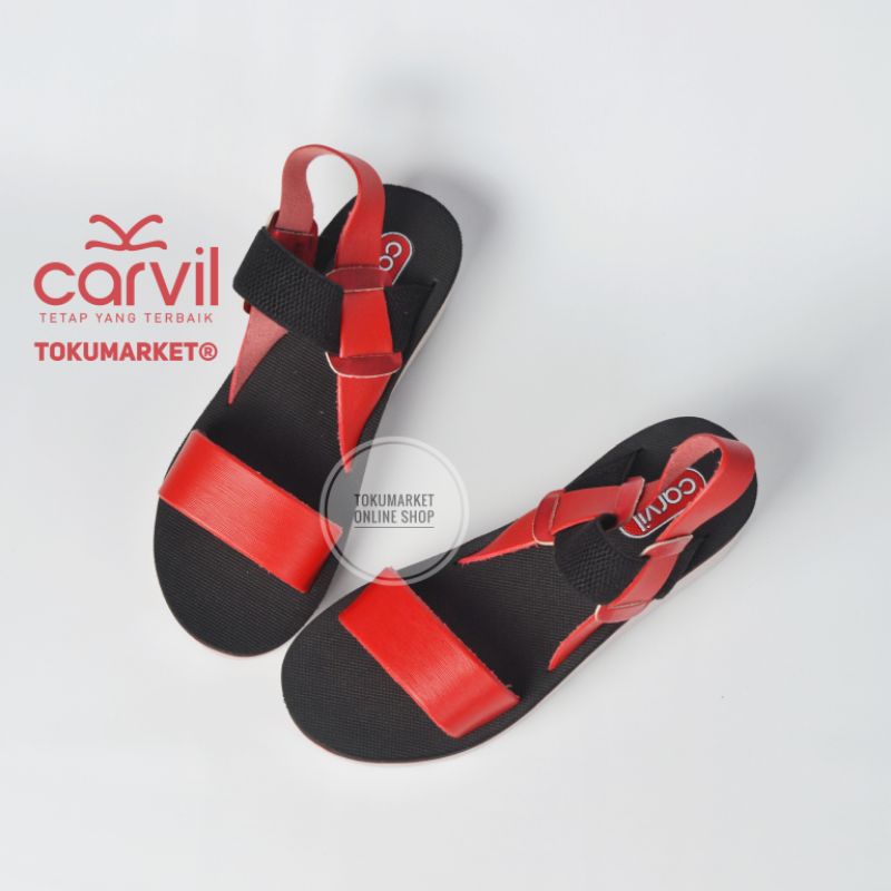 Sandal Carvil Wanita Terbaru Wedges Cewek Kekinian Perempuan Dewasa Karvil Sendal Carvil Wanita Sepa