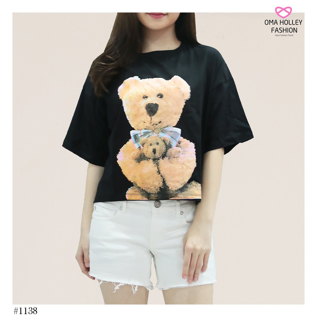 (COD) OH Fashion Kaos Bearry Tee Fashion Wanita (Stadivarius) #1138